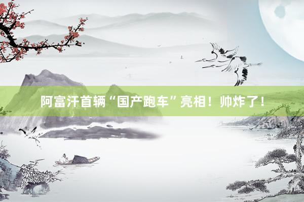 阿富汗首辆“国产跑车”亮相！帅炸了！