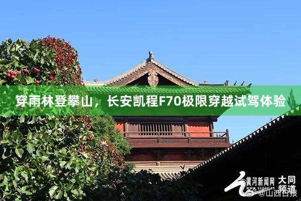 穿雨林登攀山，长安凯程F70极限穿越试驾体验