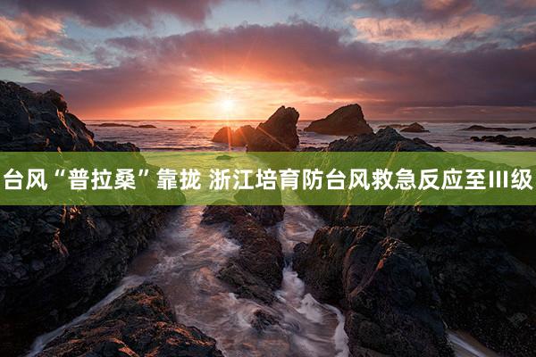 台风“普拉桑”靠拢 浙江培育防台风救急反应至Ⅲ级