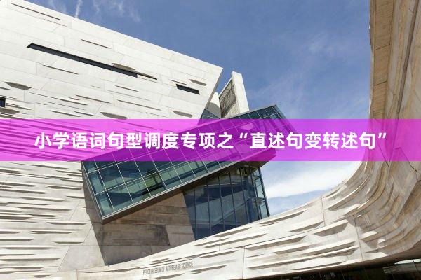 小学语词句型调度专项之“直述句变转述句”