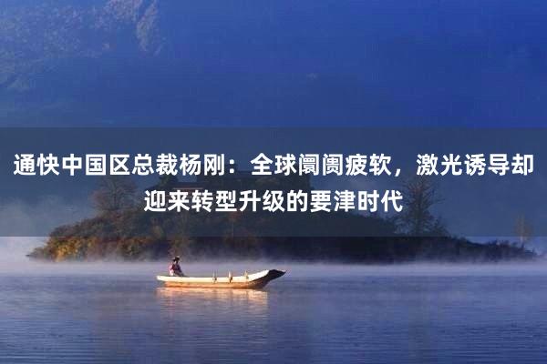 通快中国区总裁杨刚：全球阛阓疲软，激光诱导却迎来转型升级的要津时代