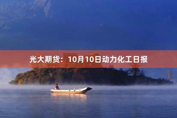 光大期货：10月10日动力化工日报