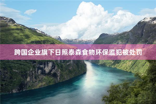 跨国企业旗下日照泰森食物环保监犯被处罚