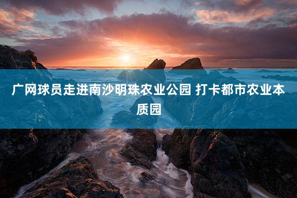 广网球员走进南沙明珠农业公园 打卡都市农业本质园