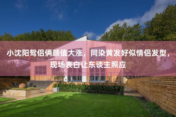 小沈阳鸳侣俩颜值大涨，同染黄发好似情侣发型，现场表白让东谈主照应