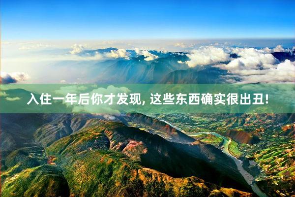 入住一年后你才发现, 这些东西确实很出丑!