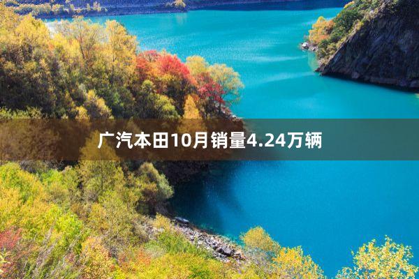 广汽本田10月销量4.24万辆