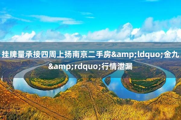 挂牌量承接四周上扬南京二手房&ldquo;金九&rdquo;行情泄漏