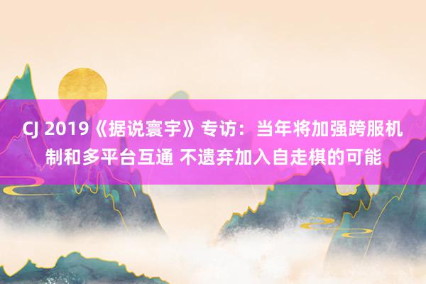 CJ 2019《据说寰宇》专访：当年将加强跨服机制和多平台互通 不遗弃加入自走棋的可能